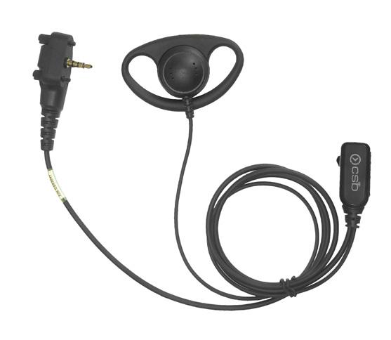 CSB9070-Y3 FONE DE OUVIDO D-LOOP COM PTT DE LAPELA Formato D-loop Oferece conforto e uma comunicação discreta ao usuário Higiênico Cabo