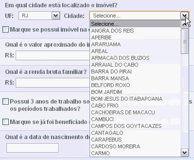 Estou gerando a lista de Cidades a partir da informação de UF que acaba de ser dada.