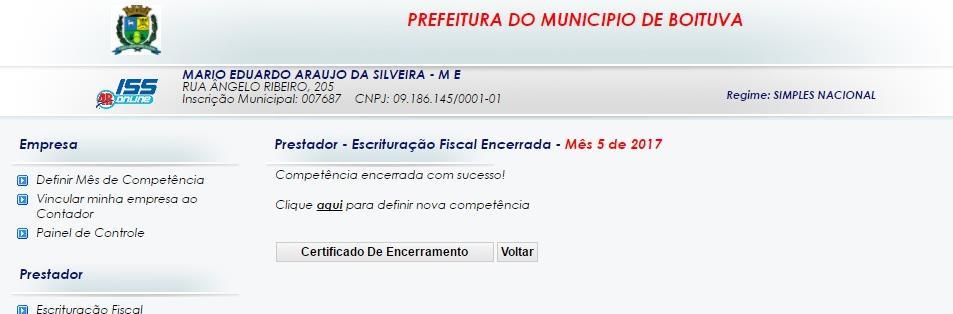 Definir Competência / Escrituração Substitutiva Caso você clique em Emissão de NFe e o sistema apresente uma tela similar a esta: Como