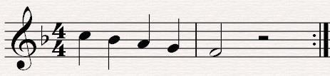 Após o alongamento, o vocalize (figura 3), sugerido por Leck e Jordan (2009), foi utilizado para o aquecimento vocal, na tonalidade de Fá Maior e foi repetido sete vezes, com a seguinte sequência de