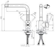 armada Misturador Monocomando Mezclador de Comando Único 327 165 450 max 30mm 211 G 1/2 Bica giratória Cabezal giratório Pressão água Presión de agua Extensor c/ ducha Extensor con ducha barras