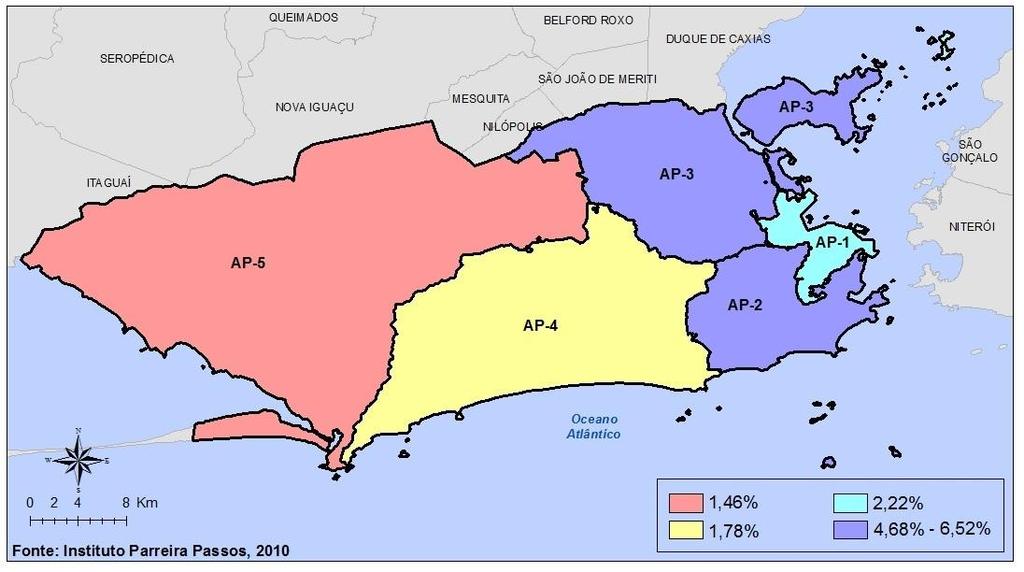 A partir dela é possível reiterar a importância dos Centros Culturais na AP1, visto que a oferta cultural neste tipo de equipamento nesta região da cidade é de 7,03%.