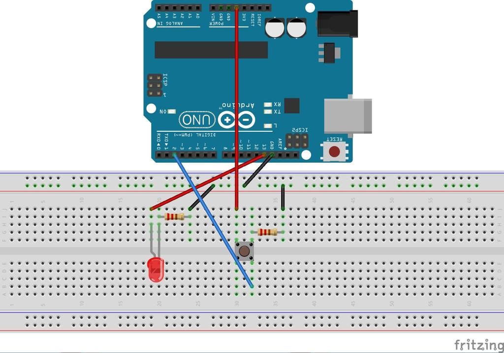 Projeto Botão Hardware necessário Placa Arduino Protoboard 1 LED