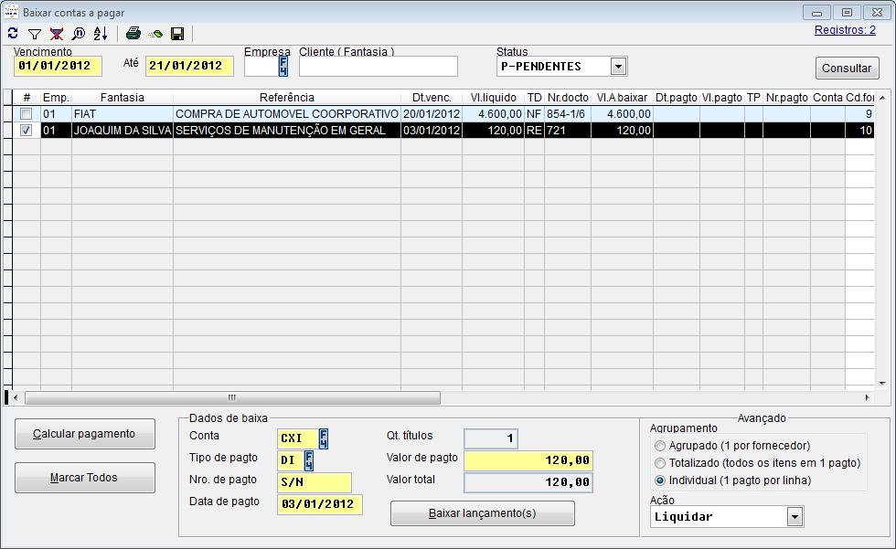 8. Como baixar os lançamentos no financeiro?