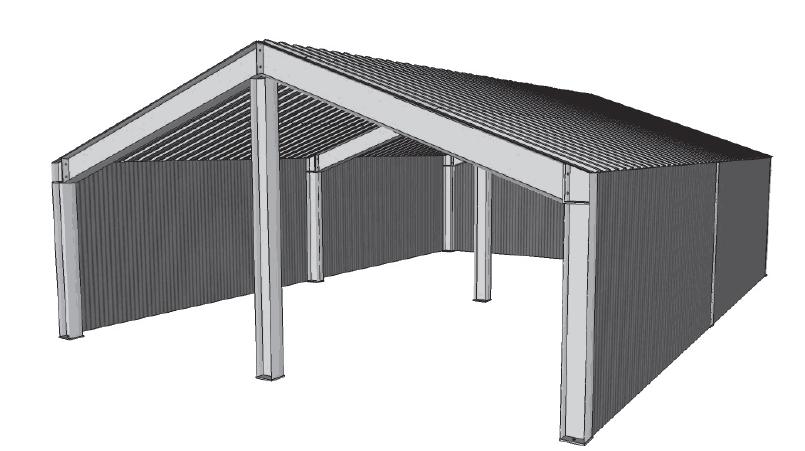 treliçada e 5 Edifício industrial com