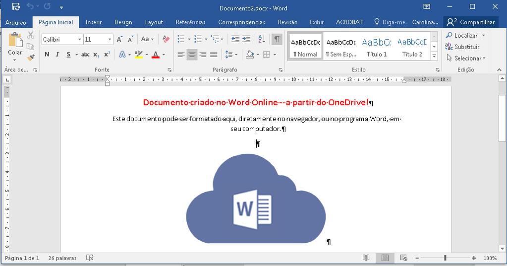 Observe que o programa Microsoft Word será aberto, trazendo todos os conteúdos e