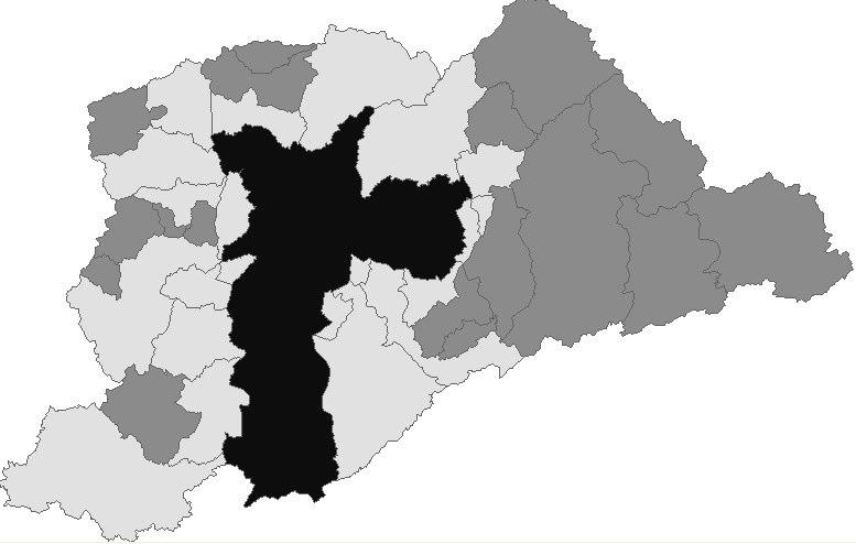 Cenários 269 Figura 8.3 Mapa de drenagem. Figura 8.4 Mapa dos Municípios da Grande São Paulo.