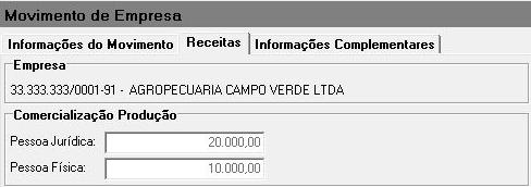 Código FPAS 604 Produtor Rural Pessoa Jurídica 0 - Não centralizado 1 - Não Optante 0,0 2100 0003 Código de Outras Entidades