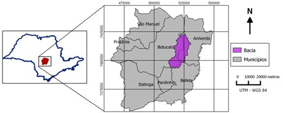 Figura 1: Localização da área de estudo no estado de São Paulo 2.