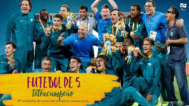 Futebol de 5 Tetracampeão 4ª medalha de ouro paralímpica