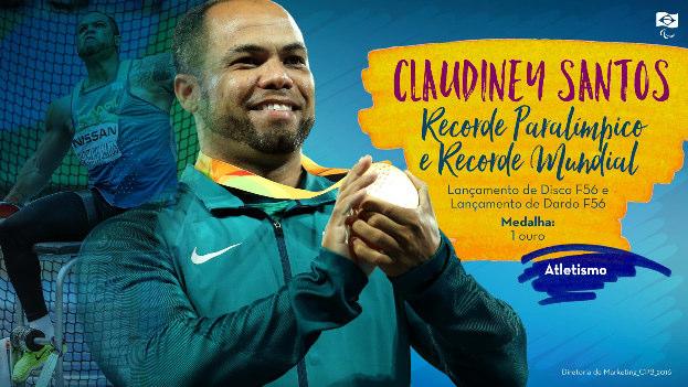 Atletismo Claudiney Santos Recorde Paralímpico e Recorde Mundial Lançamento de Disco
