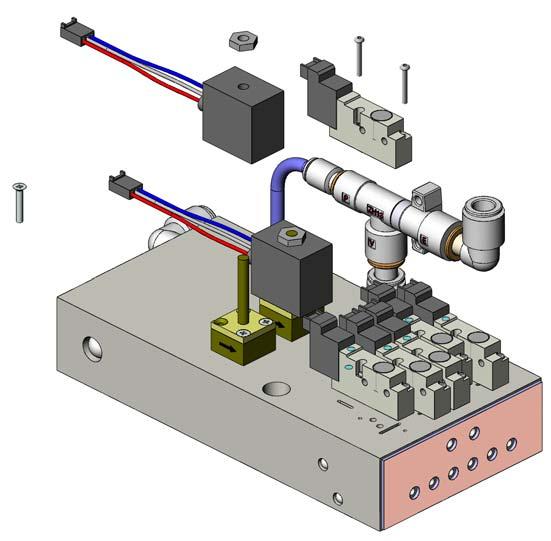 Bomba, colector e placa de circuitos da bomba Prodigy HDLV, geração III 33 Limpeza do kit de válvula de controlo de caudal (cont.) 2 0 2 2 3 4 5 6 9 7 8 Figura 28 Reparação do colector.