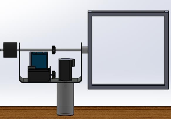 3.3 Terceiro modelo O projeto do terceiro modelo foi realizado com o objetivo de eliminar a inclinação indesejada do suporte para a lente Fresnel e para as células fotovoltaicas, aproveitando os