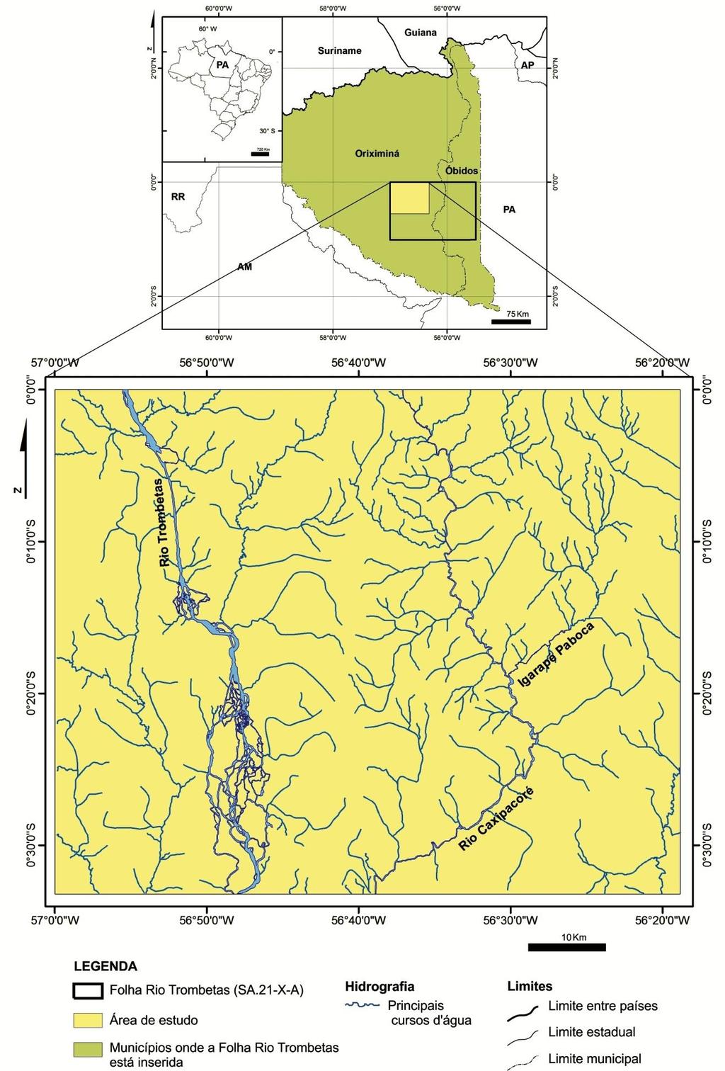 Introdução 20 Figura 2 - Localização geográfica da área de estudo dentro da Folha Rio