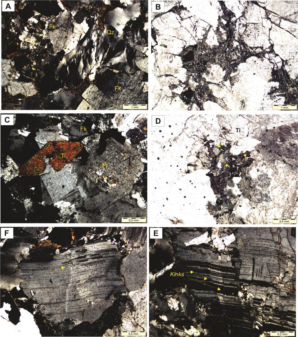 Caracterização Mesoscópica e Microscópica das Rochas Estudadas 52 Figura 17 - Fotomicrografias da fácies biotita sienogranito.