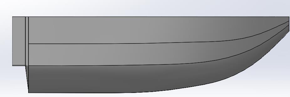 Em que: D = 450 [mm] =altura do casco. Na ANEXO são ilustrados as coordenadas dos pontos do casco do Ucap1 obtidas pelo SolidWorks e as coordenadas que serão o Input do Modelmaker.