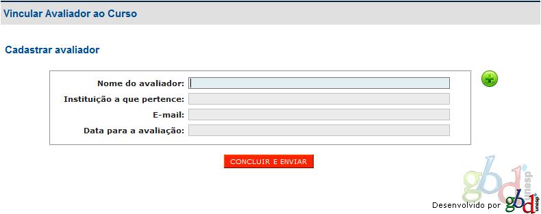 Upload dos documentos necessários para o curso Para que um curso seja considerado apto a sofrer uma avaliação, é preciso antes que o usuário faça o upload dos documentos que norteiam a base do