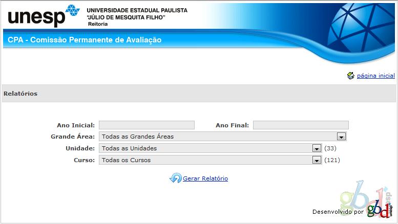 Figura 18: Tela de Relatório GBD Grupo de Banco de