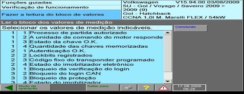 UC do imobilizador Adaptar unidade de controle do motor: engloba somente o procedimento de adaptação da UC do Motor à UC do Imobilizador.