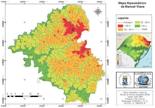 66 Sccoti et al. Compartimentação do relevo.