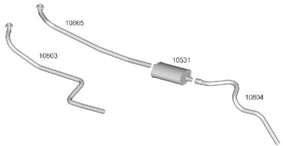 PICK-UP A-20 / C-20 / D-20 Aspirado - 93/97 10803 7501 10865 2306 10531 7507 10804 7153 Tubo do Motor Curto Ø 2 1/2 (63,5