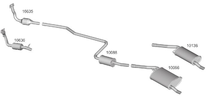 .. Tubo do Motor Inox com Catalisador e Flexível - 99/2001 Catalisador Universal