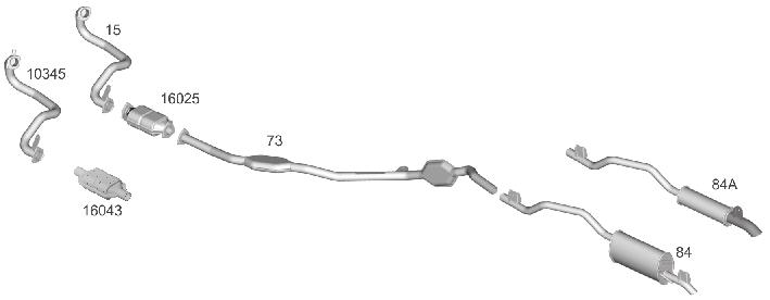 6 / 1.8-92/97 16102 16043 16103 10345 16025 Tubo do Motor Inox com Sonda Catalisador 1.6 16103 Catalisador Universal 1.