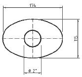 145 95 115 115 2" (50,80mm) INTERNO Ø 2" 2.