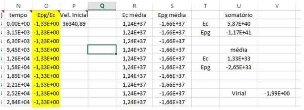 Na coluna U estão as células de somatório (veja figuras A3 e A4). A célula da linha-2 representa o somatório dos valores contidos na coluna-r (a partir da linha-2 até o final desta coluna).