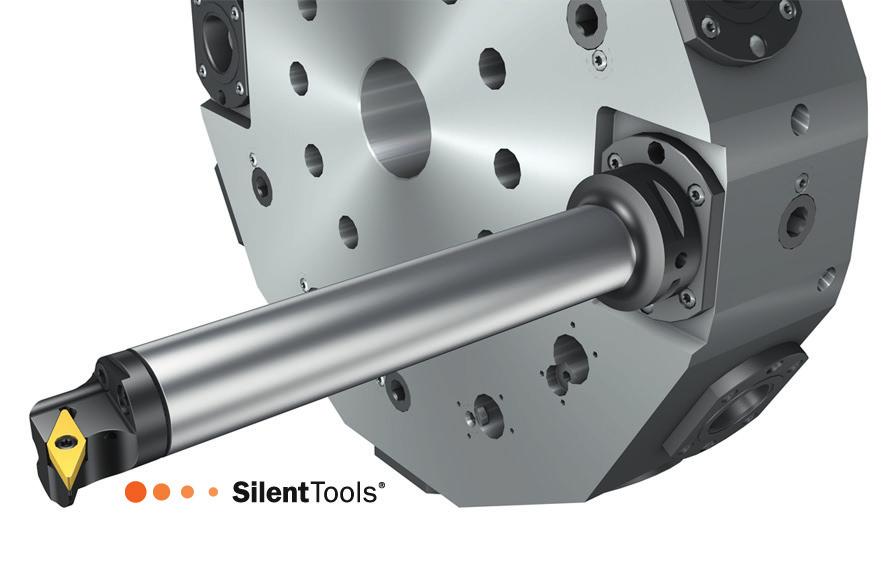 Fixação das barras Silent Tools Devido ao desenho da torre em um torno CNC ou devido à flexibilidade de uma máquina