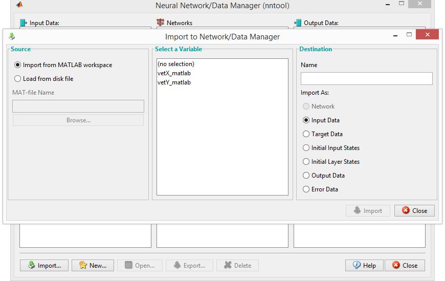 Utilizando o toolbox NNTool do Matlab