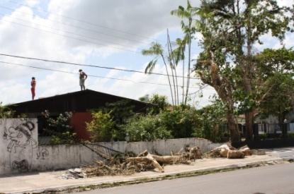 No local onde o tornado atingiu a terra houve quebra de arvores e galhos, destelhamento de residências e danos a rede elétrica, além de danos adicionais que ocorrem em função das arvores que foram