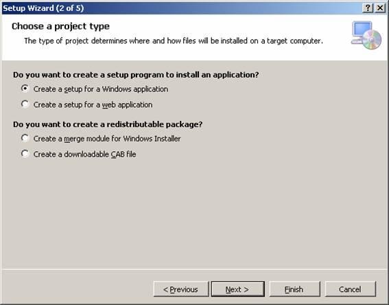 Isto informa que nossa aplicação é do tipo Windows Application e para tal estamos criando o projeto de