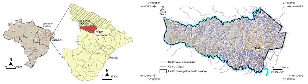 relevo com base na análise da distribuição espacial da declividade entendida como padrões de rugosidade (Sampaio & Augustin, 2014), fornecendo, portanto chaves para a interpretação do modelado