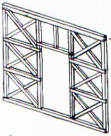 pisos superiores 10 x 10 pisos inferiores A estrutura da gaiola é constituida de elementos verticais -
