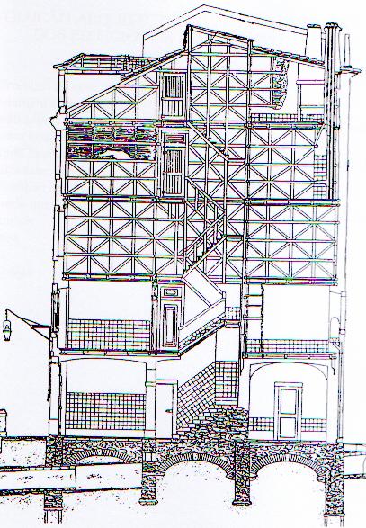 Corte Geral Detalhe construtivo em corte e perspectiva das fugas e da chaminé.