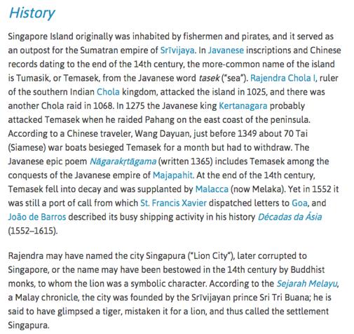 Singapura: aspectos histórico-geopolíticos