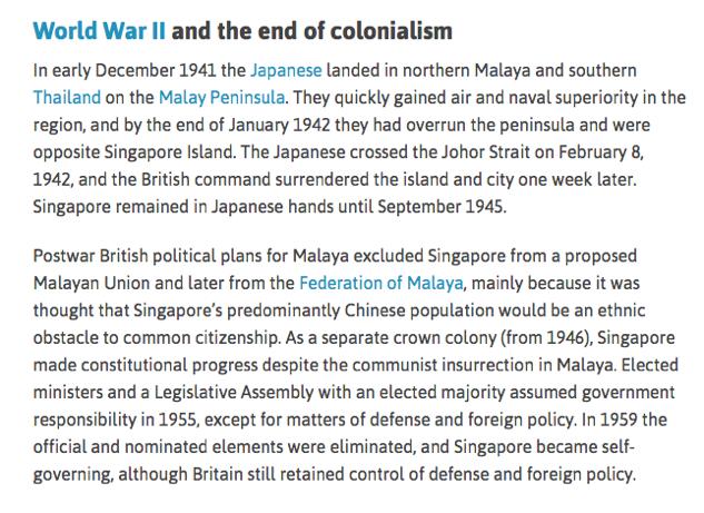 Singapura: aspectos histórico-geopolíticos