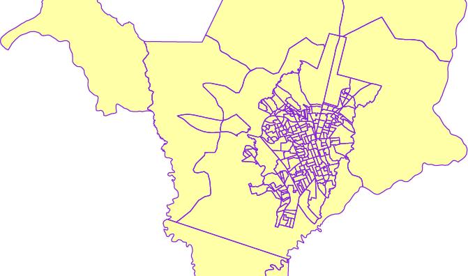 Integração de malhas setorias urbanas com as