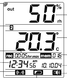 b. Mínimo gravado de um canal seleccionado (entre base e remotos) c. Média de temperatura e humidade de um canal seleccionado (média calculada com base nos últimos 100 registos) d.