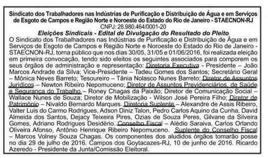Sindicais-Edital de Divulgação.