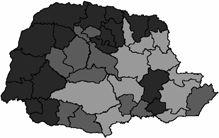 175 Figura 2 Indústria de Produtos Alimentícios e Bebidas no Estado do Paraná (2003) Fonte: Lima (2007). Organização do autor. Legenda: - Maior concentração. - Média concentração.