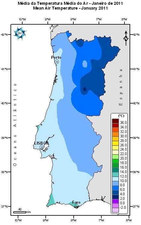 Caracterização Climática Mensal - Continente 1.