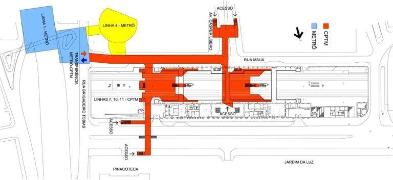 ESTAÇÃO DA LUZ O projeto minimizou as intervenções e preservou o edifício histórico, ao custo da operação e manutenção de grandes instalações no subsolo.