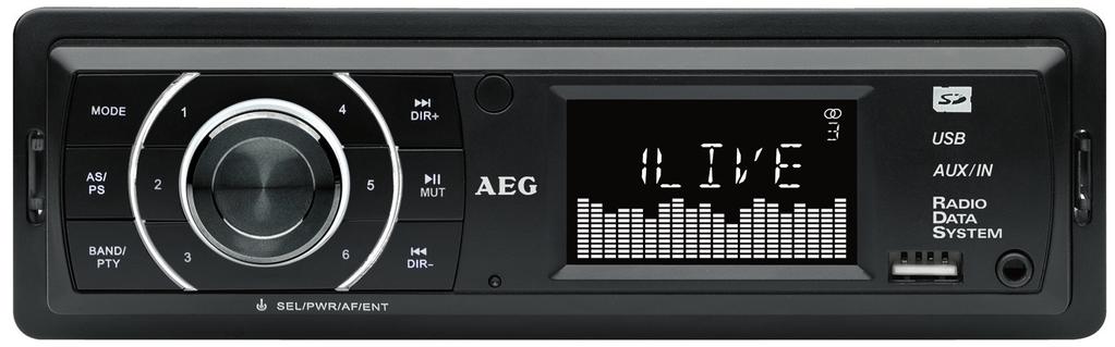 D E P I GB PL Autoradio mit USB & Card Reader Radio de coche con USB y CARD Reader Rádio automóvel com usb e card reader Radio per auto con USB e CARD Reader Car radio with USB & CARD Reader Radio