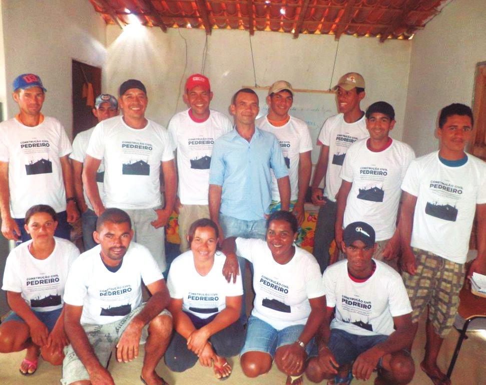 Últimos cursos realizados comunidades de Brejo dos Padres e Veredas do Cercado; Construção Civil