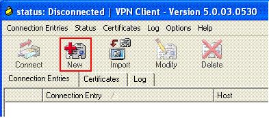 1. Escolha o Iniciar > Programas > Cliente de VPN de Sistemas Cisco > o cliente VPN. 2.
