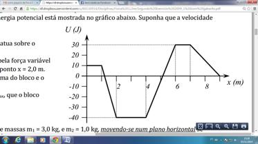 O bloco parte do repouso e desce uma distância L, quando se choca com uma mola de constante elástica k. Quando o bloco para momentaneamente, a mola fica comprimida por x.