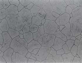 Microestruturas dos aços ASTM F 138 (100X) e ISO 5832-9 (200X) obtidas por microscopia ótica - seções