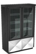 baixo lisas Folha Ouro/Prata/Bronze Portas baixo Vidro Aluminio Mate Portas baixo Vidro Aluminio Brilho 1145 x 1900 x 430 Iluminação incluída 2 vol.